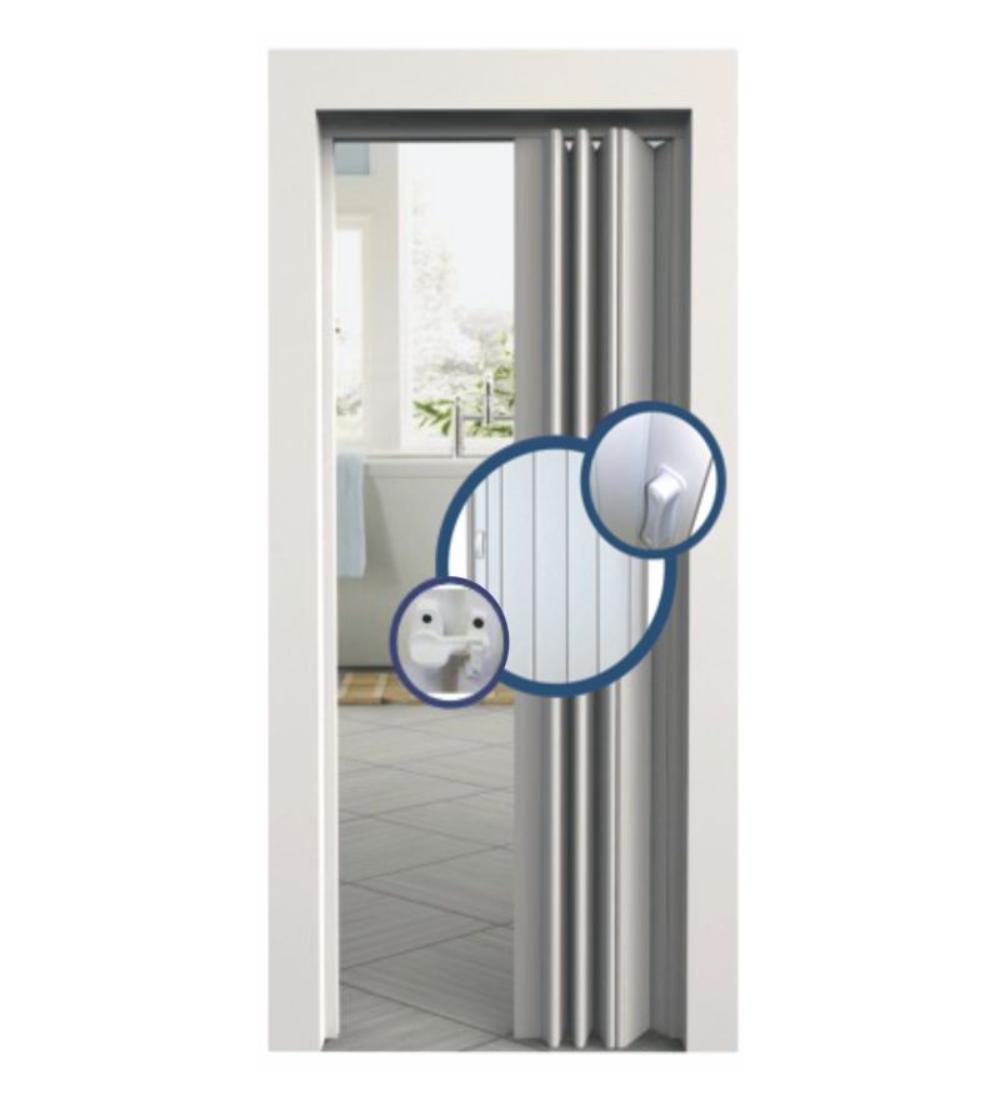 PUERTA PLEGABLE PVC BLANCO VITESSE 70cm